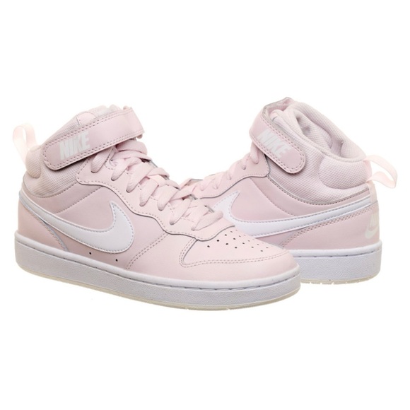 Nike Court Borough Mid 2 (GS) Pink/White Sneakers in Size 4Youth/5.5 Women